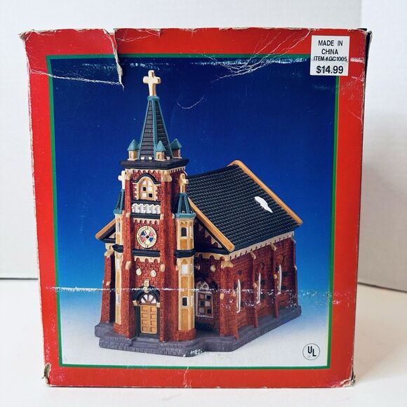 Dickens Village Collectible Porcelain Church Lighted Original Box Tested - Picture 3 of 14